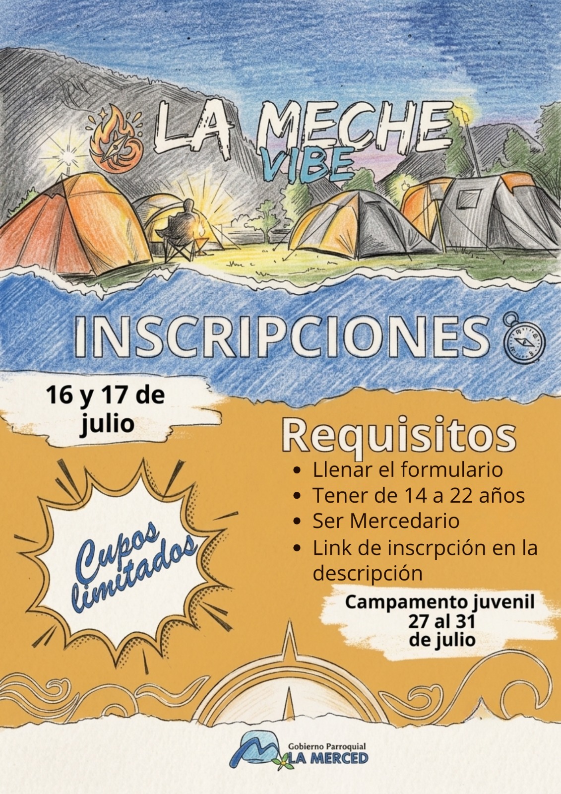 Inscripciones Campamento Juvenil La Meche Vibe